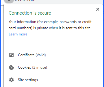 https security validation in chrome